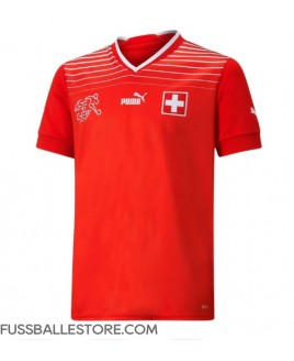Günstige Schweiz Heimtrikot WM 2022 Kurzarm